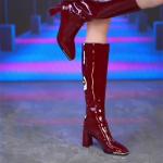 Mood S&uuml;gis Talv Uus Mood Naiste K&otilde;rged P&otilde;lvikud Lakknahast P&otilde;lvikud Naistele Veekindlad Valged Punased Mustad Peokingad 35 punane