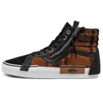Vans Sk8 Cap Patchwork Deconstructed Lambswool Tiger Stripe Sports High-Top Skate Shoes Unisex skate shoes Must Pruun VN0A3WM1ABF 36