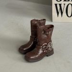 Mood mitmek&uuml;lgne vabaaja retro Briti stiilis l&auml;&auml;ne kauboi l&uuml;hikesed saapad 2025 suvi uus ni&scaron;idisain Martini saapad 37