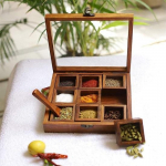 Wooden Spice Box/9 Wooden Masala Box Puidust Utility Masala