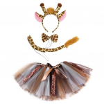Laste Seelik Leoparditr&uuml;kiga Cos Džungliloomade &Uuml;likond, Sebra Elevant Seelikukate Halloweeni Loom LED Helendav Kost&uuml;&uuml;m S (1-2 years old)
