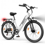 Elektriline jalgratas ESKUTE 250W mootor 36V 13AH Tippkiirus 25 km/h 7 kiirust Kandev&otilde;ime 120 kg 26 rehv C100 Plus No Accelerator valge