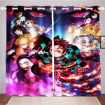 Anime elutoa ja magamistoa kardinad elutuppa Perforeeritud tolmukindel pimendav kardin k&ouml;&ouml;gikapi kodukaunistus 100x140cm&Grommet Top
