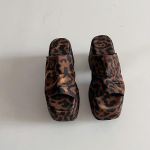 Suvised naiste avatud varba leopardplatvormiga kiilpl&auml;tud v&auml;litingimusteks rannale paksude talladega moekad seksikad k&otilde;rgekontsaga lahedad pl&auml;tud Zapatos Mujer 35 must