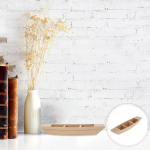 Paat Puidust mudel Puidust L&otilde;petamata Dekoratsioon Miniatuurne Mini Ornament Purjekas K&auml;sit&ouml;&ouml; lauaarvuti Kanuu S&otilde;udepaadi kujud Purjelaeva rand 20X5.5X3CM