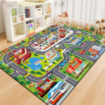 Kristallikiuduga vaip Lasteaed Varajane &otilde;ppimine Laste tuba Elutuba Magamistuba M&auml;ngimiseks Roomamisaluse Pesitav vaip 40X60CM
