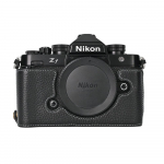 Lichi-mustriga Ehtne Nahast Kaamera Pool&uuml;mbris Nikon Zf ZF jaoks Akuava Alumine Kate