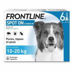 Frontline Spot On koerale - Kirpude ja puukide t&otilde;rjevahend koerale M - 10-20kg - 6 pipetti