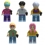KPOP Deemonik&uuml;ttide Joonisnukk Ehitusklotsid Kawaii Mini Tegevusfiguuri Pea Kokkupaneku M&auml;nguasjad Laste &Otilde;ppem&auml;nguasjad Kingitus