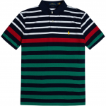 Polo Ralph Lauren SS25 Triibulise Hobuselogo Tikandiga L&uuml;hikeste Varrukatega Polo S&auml;rk Meeste pealsed MNPOKNI1N821751-600 S