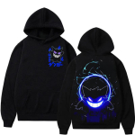 Pok&eacute;mon Superarmas Gengar Anime Tr&uuml;kitud Puuvillane Huppar Meeste ja Naiste S&uuml;gisTalv Uus Harajuku Suur Suurus Vabaaja Kampsun Topp 2XL black