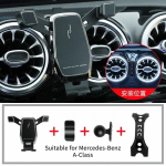 Mercedes Benz A CLA Klass W177 V177 C118 W118 2019 2020 Auto Mobiiltelefoni Hoidja Keskjuhtimise &Otilde;hutusava Klamber Lisatarvikud must