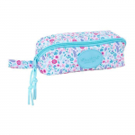 Trousse scolaire carr&eacute;e - safta - 22x10x10 cm - Multicolore - Polyester r&eacute;sistant - Fermeture &eacute;clair puhas