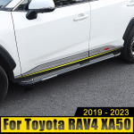 Toyota RAV4 XA50 jaoks  2022 2023 RAV 4 H&uuml;briid Roostevabast terasest auto k&uuml;lgukse kere liist Kriimustusvastane riba Black Logo