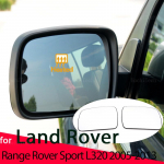 K&uuml;ttega k&uuml;ljepeegli klaasist l&auml;&auml;tse ukse tiiva tahavaate peegli klaas Land Rover Range Rover Sport L320 jaoks 1pc Left