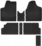 Dywaniki samochodowe gumowe do: Toyota ProAce I dostawczy 2 rzędy (2013-2016) - czarne, dopasowane