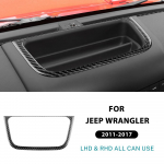 Real Soft Carbon Fiber Sticker Car trument Central Box Panel Trim For Jeep Wrangler JK JKU 2011 2012 2013 2014 2015 2016 2017 Black Carbon