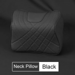 NAPPA Nahast Peatugi Auto Kaelapadi Pehme Istme Nimmepadi V&ouml;&ouml;patja Mercedes Benz AMG A C E S Klassi W207 W211 W212 jaoks Black neck pillow