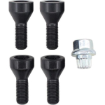 Security Wheel Bolts Lock Nuts and Master Key M12 x 1.5 black