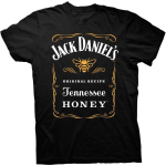 Jack Daniels Tennessee Honey SS T-s&auml;rk-must-suur S mitmev&auml;rviline