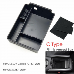 For Mercedes Benz M/GLE/GL/GLS-Class W166 X166 Armrest Storage Box Container Tray Organizer Accessories Left hand driver C type