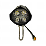 E-ratta LED-esitulede tarvikud 36V 48V Lamp 3-pin Sisseehitatud sarv Esituli 4 LED-pirni elektrit&otilde;ukeratastele jalgratastele