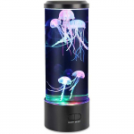 Lampe lave m&eacute;duse - RNEMITERY - 7 couleurs LED - Veilleuse enfant - Rechargeable USB - 1 W