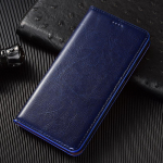 Crazy Horse ehtsast nahast &uuml;mbris OnePlus 6 6T 7 7T 8 8T 9 9R 10 10T 11 11R 12 12R 13 13T 13S 13R Pro telefonidele Oneplus 5T&Genuine Leather sinine