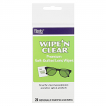 Flents, Wipe 'N Clear, tepitud pehme premium l&auml;&auml;tsede puhastuslapp, individuaalselt pakendatud 20 lehte