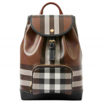 Burberry poleeritud metallist aksessuaar &uuml;lemise sangaga pol&uuml;uretaanist seljakott Naiste seljakott tumepruun 81122241 Basic Set (Bag+Dust Bag)