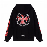 808 CHROME HEARTS 2026 S&uuml;gis ja Talv Uus Suur Suurus Klassikaline Stiil Logo Kapuutsiga Dressipluus, Sobib Paaridele Kandmiseks S must