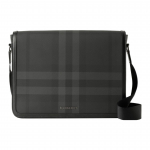 Burberry reguleeritava &otilde;larihmaga magnetkinnitusega ruuduline kunstnahast ja puuvillast keskmise suurusega crossbody kott Meeste crossbody kott Must 80723391 Shopping Bag Set(Basic Set+Shopping Bag)
