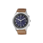 CITIZEN Valgutoitega Kvartsmehhanismiga Nahkrihmaga K&auml;ekell 42,5mm Meeste Kellad Sinine T&auml;hik CA0621-05L Brown Strap