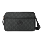 Gucci Monogrammi Logoga Nahast L&otilde;uend Nahast Karbik &Otilde;lakott Risti Keha Minikott Meeste kotid Must 658572-92TCN-1000 Basic Set (Bag+Dust Bag)