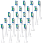 4/8/12/20x &Uuml;hildub Philips Sonicare elektrilise hambaharjaga, kl&otilde;psatav asendusotsik, mudelitele 4100/1100/5300/6100/5900 white