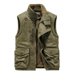 S&uuml;gis Talv Meeste Fliisist Soojad Tepitud Vestid Meeste Seisukrae Armee Taktikalised Vestid Meeste Tuulekindlad Varrukateta Joped 5XL armee roheline v&auml;rv