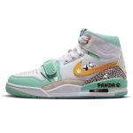 Jordan Legacy 312 Cushioning Abrasion Resistant Breathable High top Vintage Basketball Shoes Men's White Green FV3625-181(Team56-) 40.5