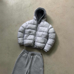 RogueWave Trendikas High Street Retro Vabaaja &Uuml;hev&auml;rviline T&otilde;mblukuga Jakk Street Hip-Hop Streetwear Meeste Harajuku Hall Kamuflaaž Soe Jope S gray