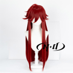 ND Grelle Sutcliff Cosplay Parukad Anime Kuroshitsuji Black Butler Cosplay Pikk Tume Punane Juuste Parukad Comic Con Coseri Halloweeni jaoks One Size&Black Butler brown