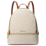 Michael Kors MK Rhea Logotr&uuml;kiga V&auml;rviplokkide Disainiga Kunstnahast Seljakott Keskmine Naiste Seljakott Beež Pruun 35S5GRAB2B-VANILLA Basic Set (Bag+Dust Bag) beige