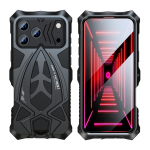 T&auml;ielikult p&otilde;rutuskindel soomusmetallist telefoni&uuml;mbris iPhone 17 Pro Maxile Klaasikilega kaitsev telefoni kate iPhone 17 Pro Airile Funda iPhone Air must
