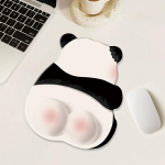 Kawaii roosa panda hiirematt silikoonist randmetoega hiirematt armas libisemiskindel arvuti kontori k&otilde;rgekvaliteedilised hiirematid t&uuml;drukutele