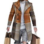 Reverspikk Pikkade varrukatega Taskutega &Uuml;he n&ouml;&ouml;biga Meeste Tuulejope S&uuml;gis Talv Keskmise pikkusega Ruuduline Patchwork 2XL