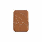 Hermes MagSafe Siiliga Tikitud Swift Nahast Kaardihoidja Meeste Kaardihoidja Pruun H000274137 Box Included