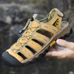 Suvised naturaalsest nahast meeste sandaalid Klassikalised hingavad slip-on sandaalid Meestele V&auml;litingimustes vaba aja rannasandaalid Tennised Suurused pluss 46 38 khaki