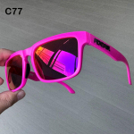 Uus v&auml;rv KDEAM Br&auml;ndi Disain Meeste Ruudukujulised Polariseeritud P&auml;ikeseprillid Moodsad Naiste Varjundid Reisi P&auml;ikeseprillid Peegeldava Kattega Klaasid Only Sunglasses purple