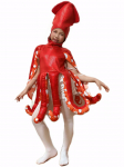 Laste Halloweeni Merielu Kalmaari Jumpsuit Kost&uuml;&uuml;m Koolipeoks M (4-5 years) punane