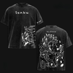 Ishigami Senkuu DrSTONE T-s&auml;rk Anime Tr&uuml;kitud Yk Pestaud &Uuml;lem&otilde;&otilde;duline T-s&auml;rk Unisex R&otilde;ivad Suvine L&uuml;hikeste Varrukatega Puuvillased T-s&auml;rgid Topid S