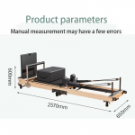 Pilates Rullvoodi Fitnessivarustus Joogastu J&otilde;usaal Pilates Reformer Masin Redel Eraklubi Kodu Kehahooldus Harjutus wooden must