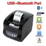 Xprinter 365B Bluetooth Sildiprinter Termiline V&ouml;&ouml;tkoodi T&scaron;ekiprinter Kleebiseprinter 20-80mm Paberiga Supermarketis Windows/Linuxi jaoks